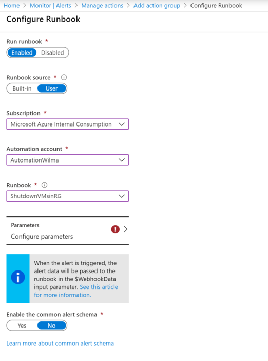 Configure Runbook